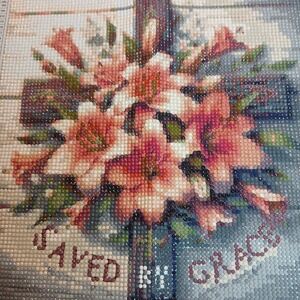 Finished 30 By 30 Cm Diamond Art Painting Flowers Saved By Grace